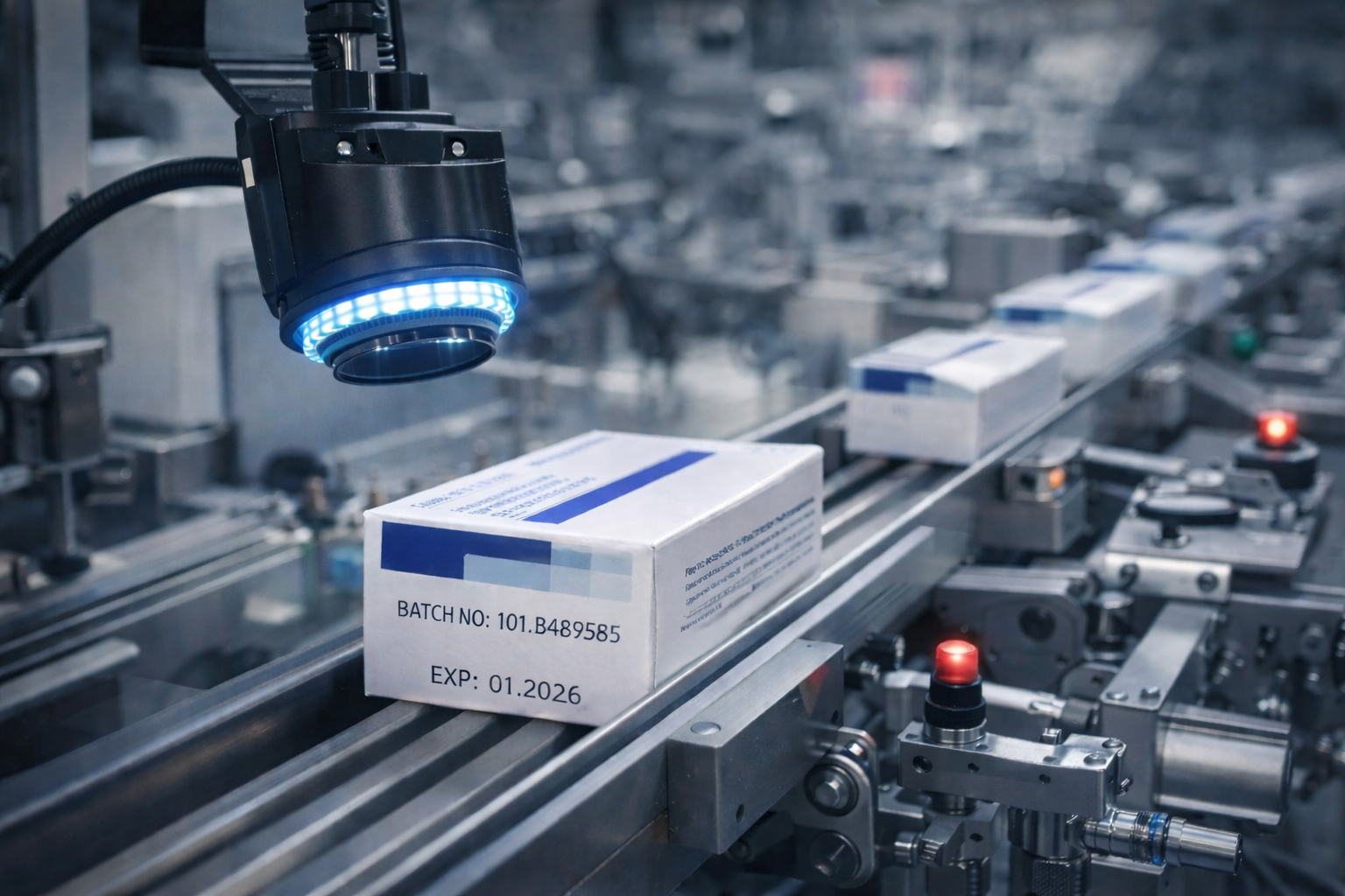 Track Vision | High-Speed Unit-Level Serialization and Inline Verification for Pharmaceutical Packaging